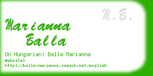 marianna balla business card